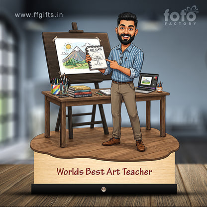 Worlds Best Art Teacher Caricature C514