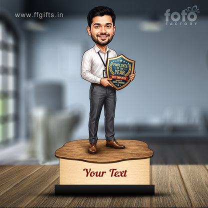 Personalized Achievement Award Male Caricature C962