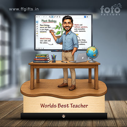 Worlds Best Biology Teacher Caricature C532