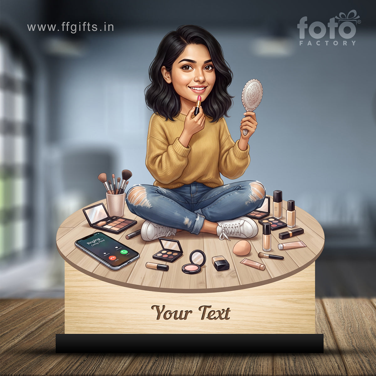 Personalized Gift for Beautician, Makeup Artist & Makeup Lover Caricature C1199