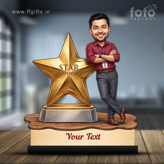 Personalized Achievement Award Male Caricature C933