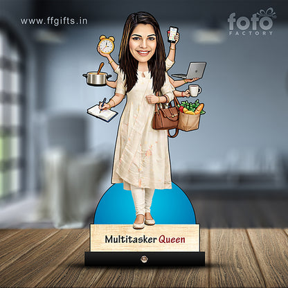 Multitasking Lady Caricature C459