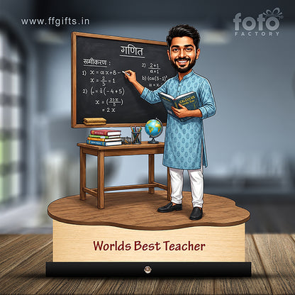 Worlds Best Teacher Caricature C526