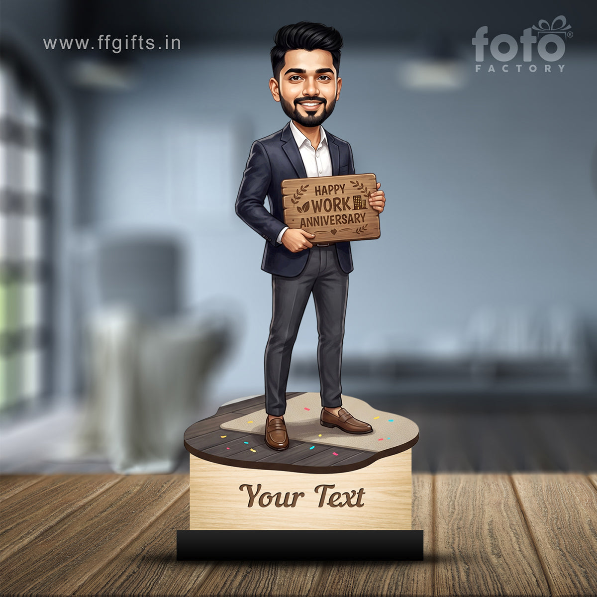 Personalized Work Anniversary Male Caricature C1117