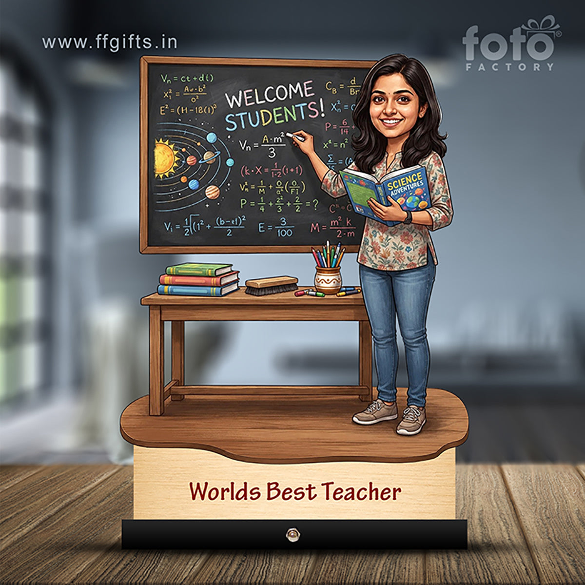 Worlds Best Teacher Caricature C542
