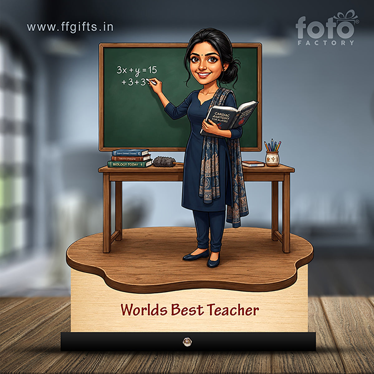Worlds Best Teacher Caricature C537
