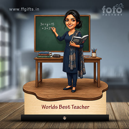 Worlds Best Teacher Caricature C537