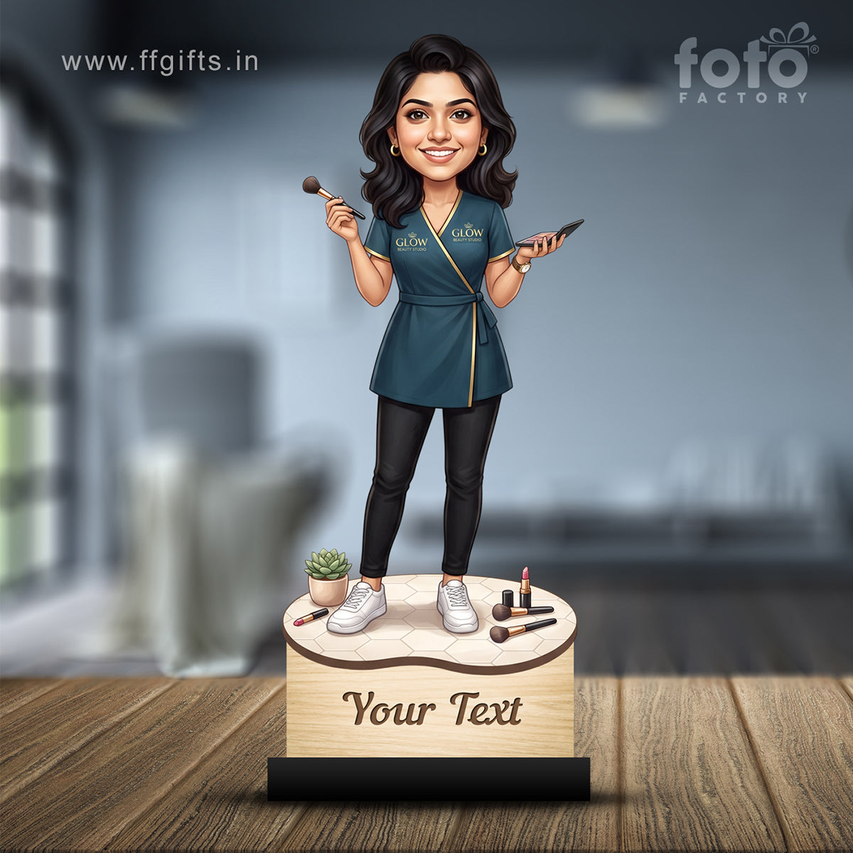 Personalized Gift for Beautician, Makeup Artist & Makeup Lover Caricature C1192