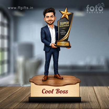 Personalized Super Boss with Award Caricature C814