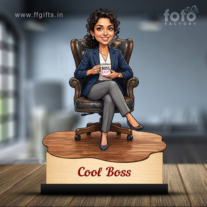 Personalized Female Cool Boss Caricature C855