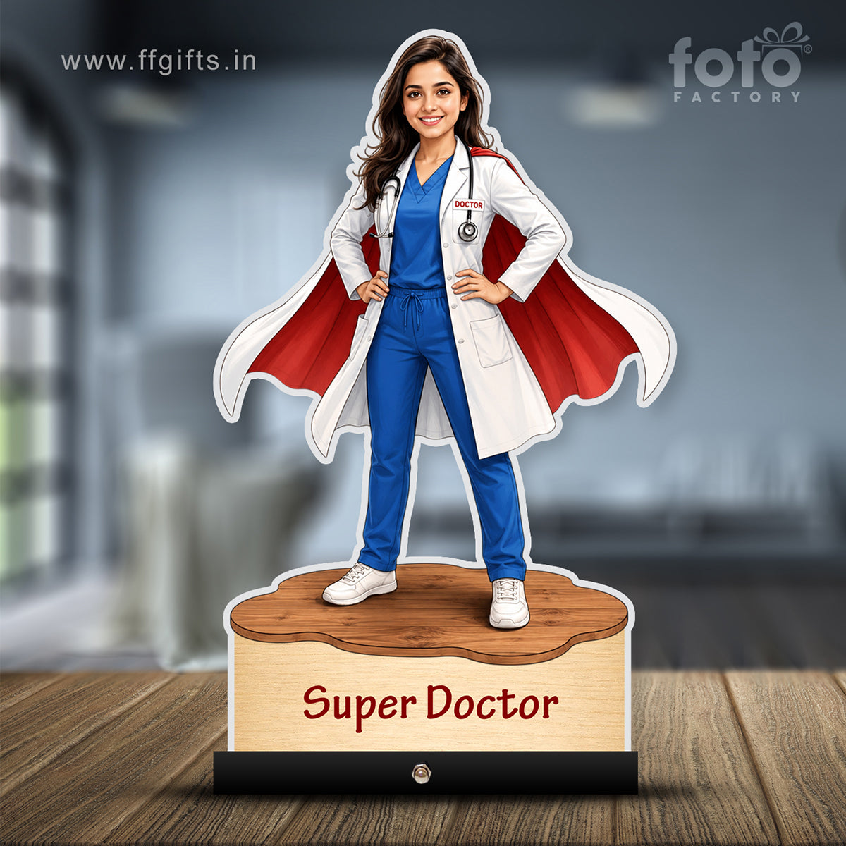 Personalized Female Doctor's Caricature C791