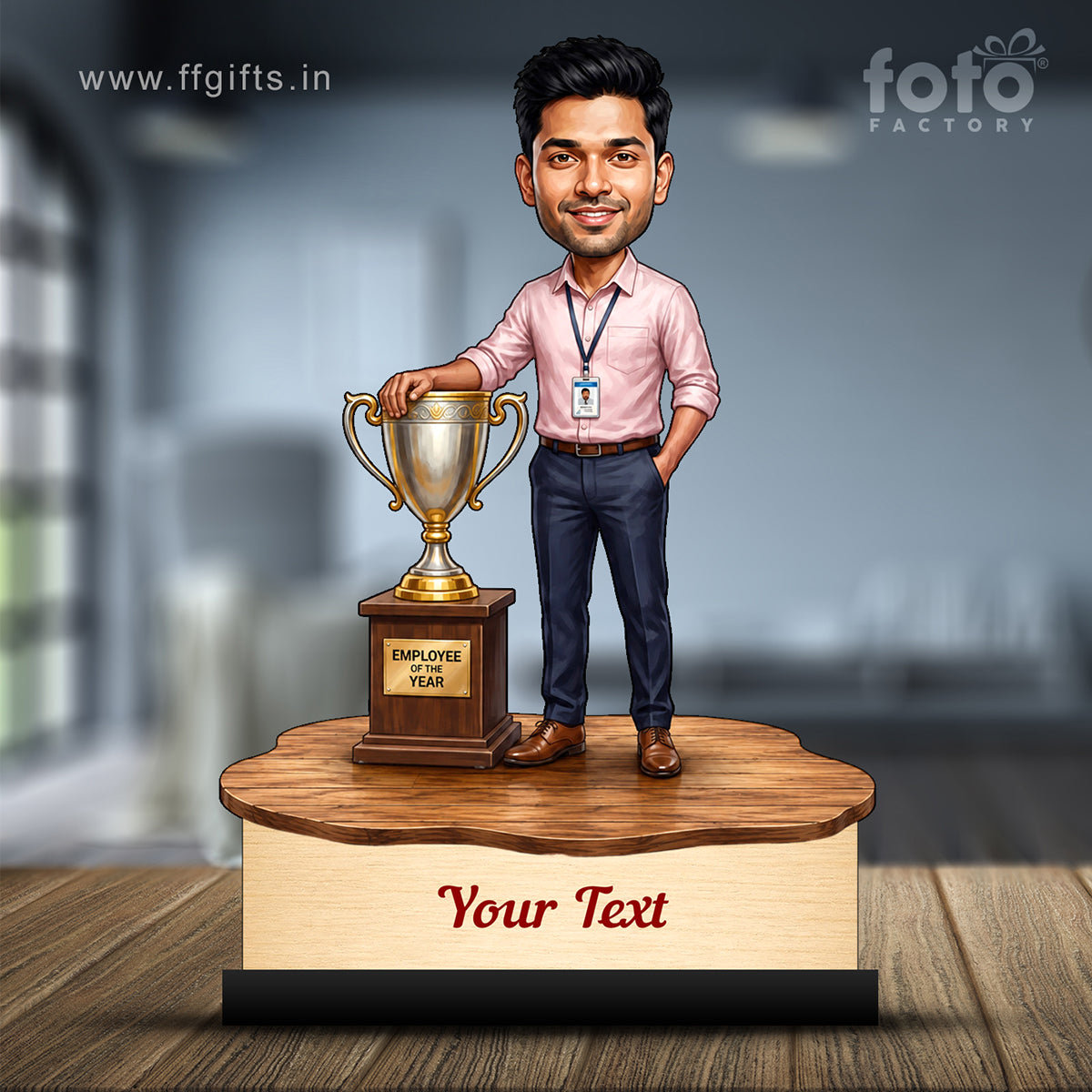 Personalized Achievement Award Male Caricature C927