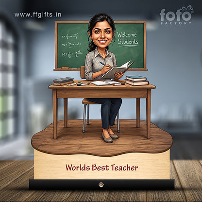 Worlds Best Teacher Caricature C516