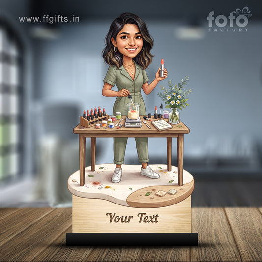 Personalized Gift for Beautician, Makeup Artist & Makeup Lover Caricature C1162