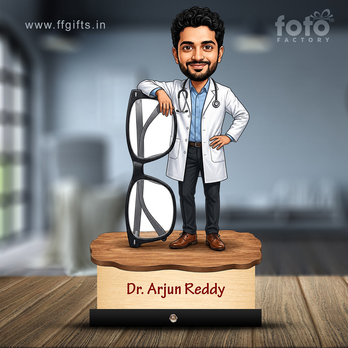 Ophthalmologist Doctor Male eye Doctor Caricature C551