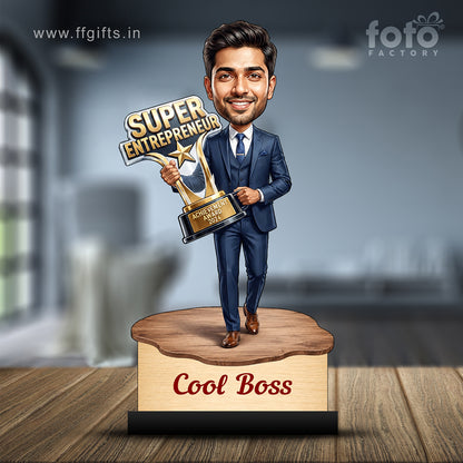 Personalized Cool Boss Caricature with Best Boss Award C823