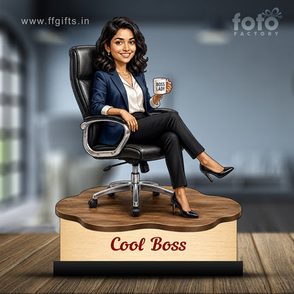Personalized Female Cool Boss Caricature C851