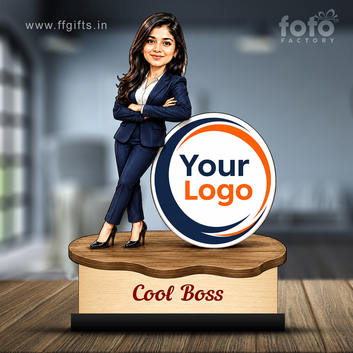 Personalized Female Cool Boss Caricature C859