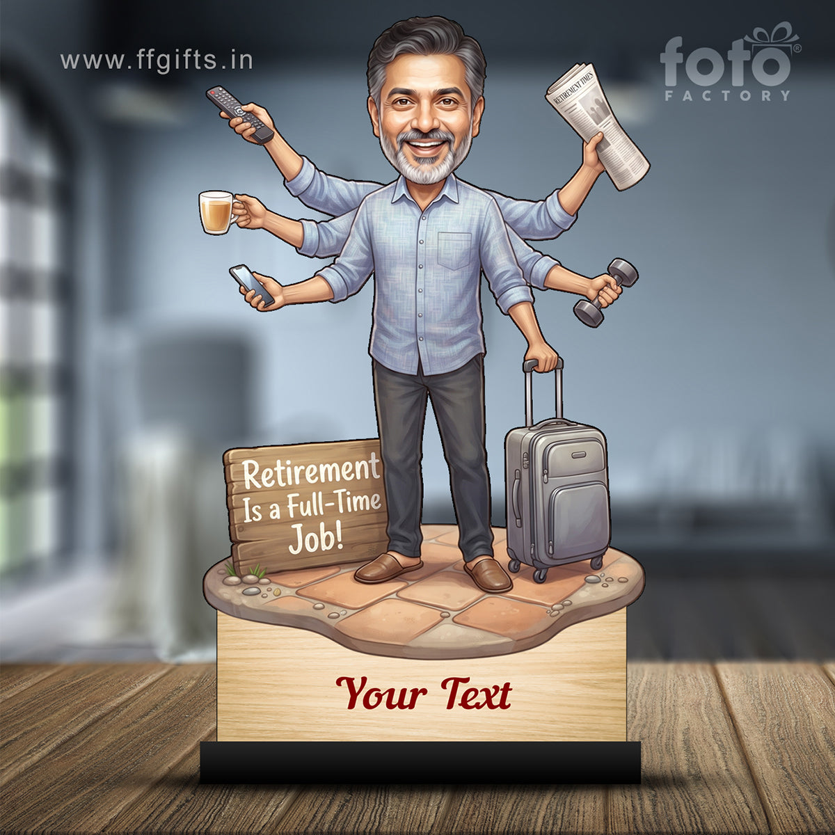 Personalized Male Retirement Caricature C1042
