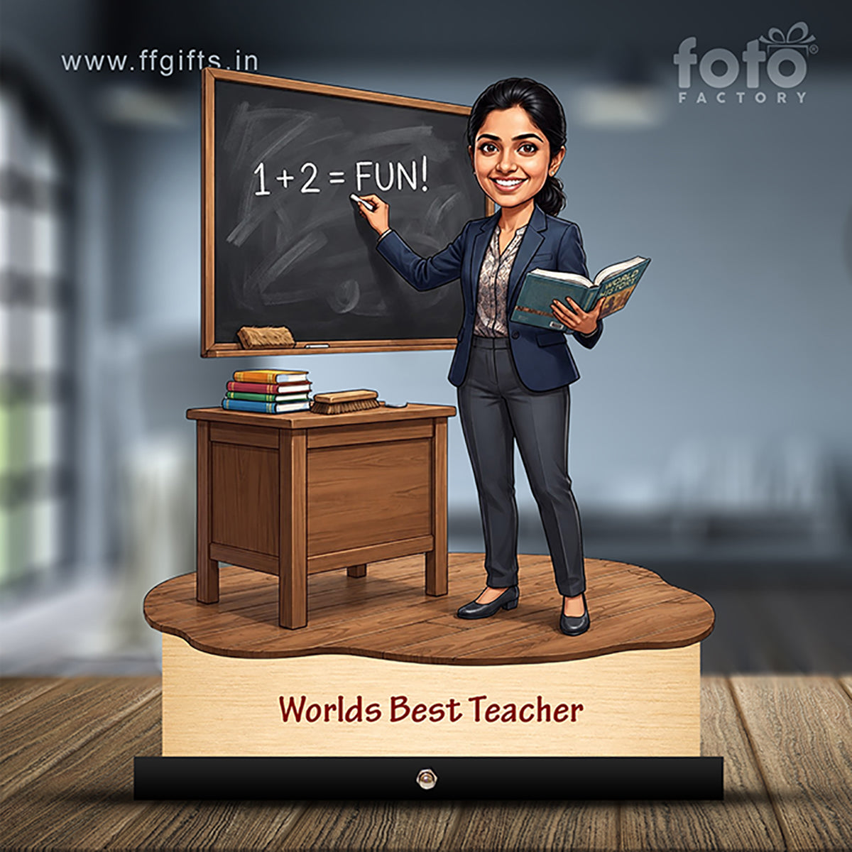 Worlds Best Teacher Caricature C513