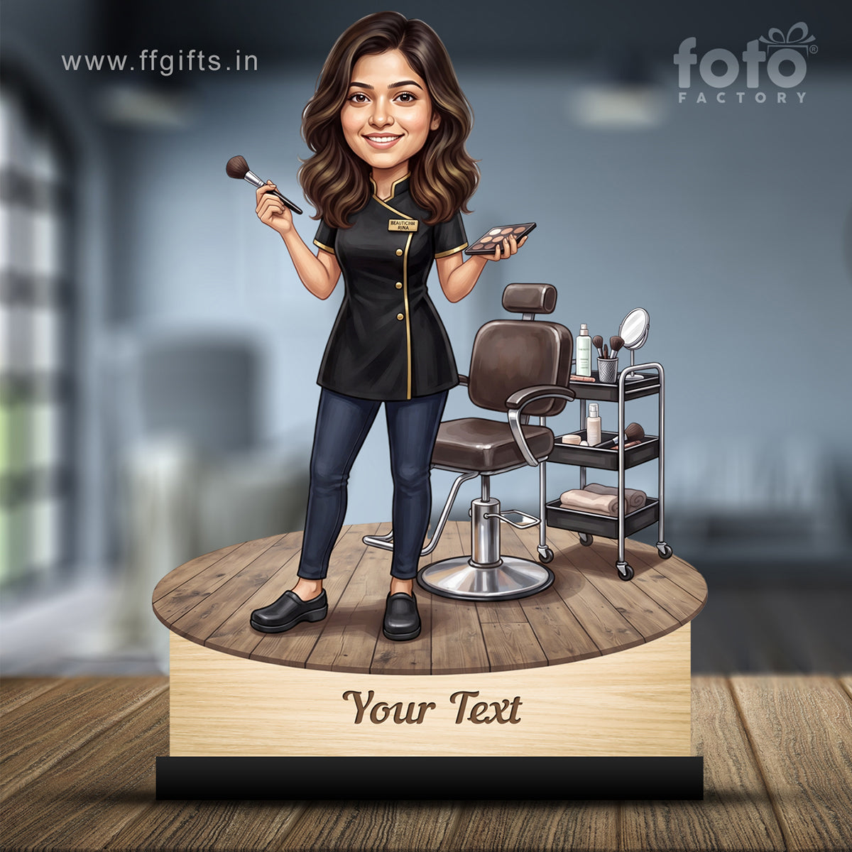 Personalized Gift for Beautician, Makeup Artist & Makeup Lover Caricature C1186