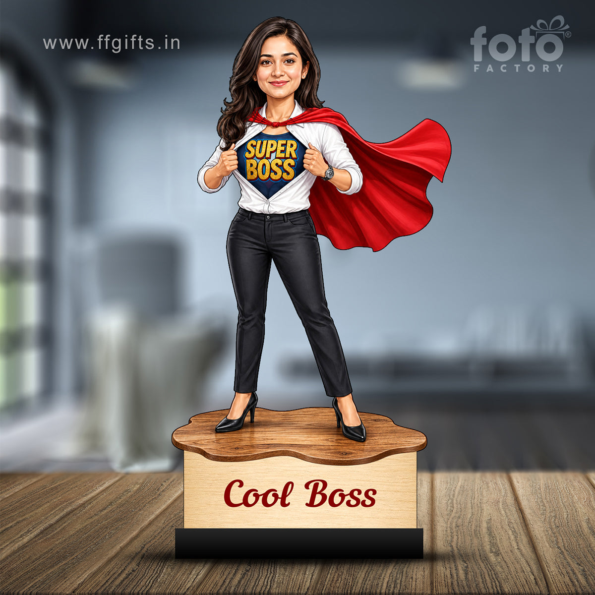 Personalized Female Cool Boss Caricature C854