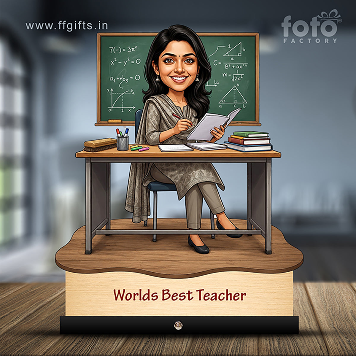 Worlds Best Teacher Caricature C524