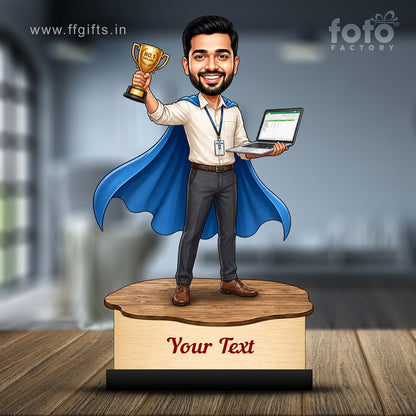 Personalized Achievement Award Male Caricature C960