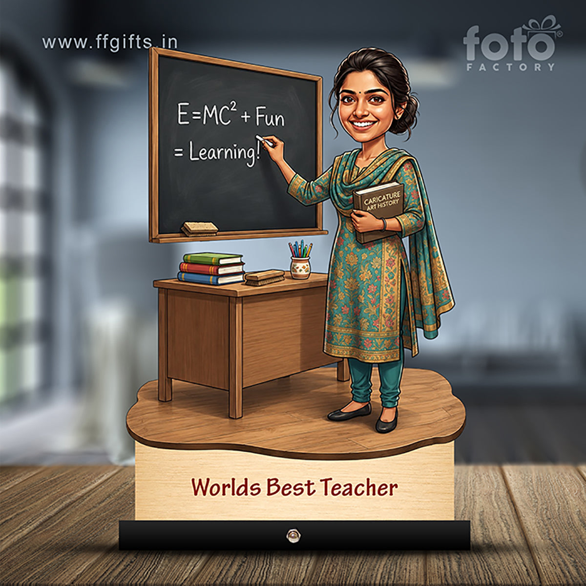 Worlds Best Teacher Caricature C519