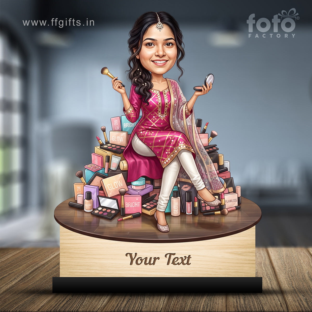 Personalized Gift for Beautician, Makeup Artist & Makeup Lover Caricature C1204