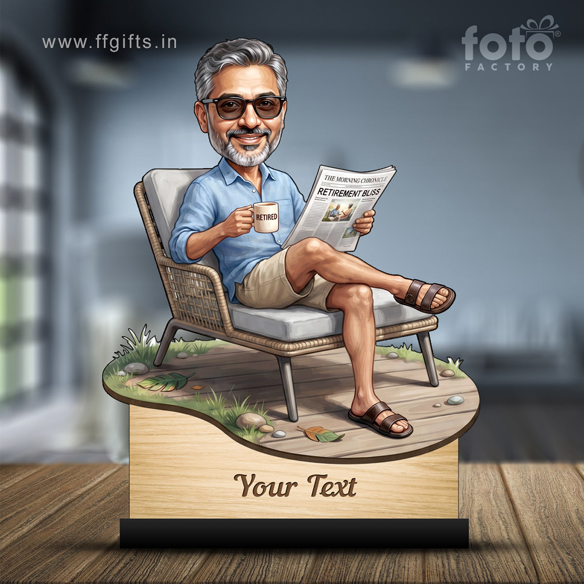 Personalized Male Retirement Caricature C1063