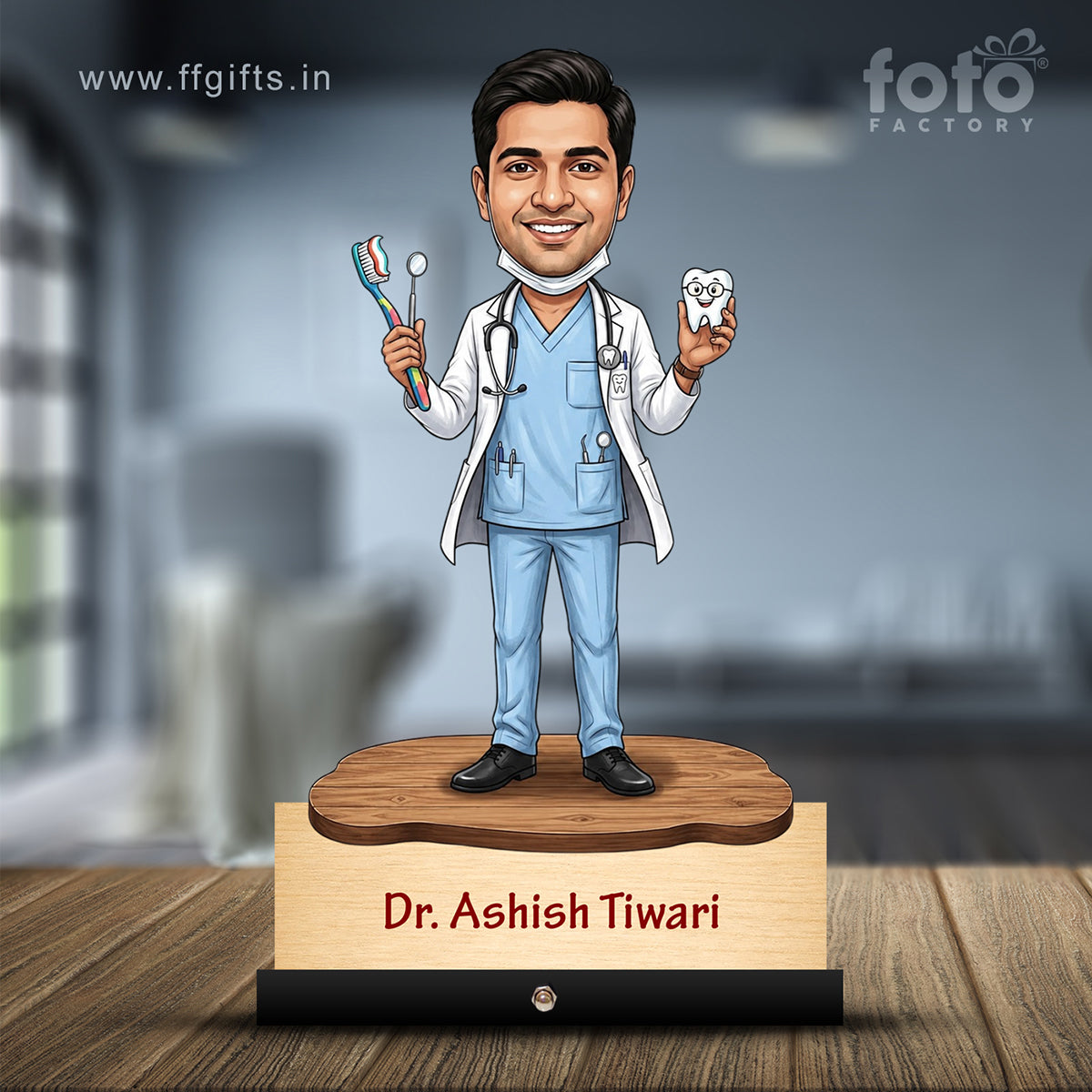Dentist Doctor Caricature for Male Doctor C575
