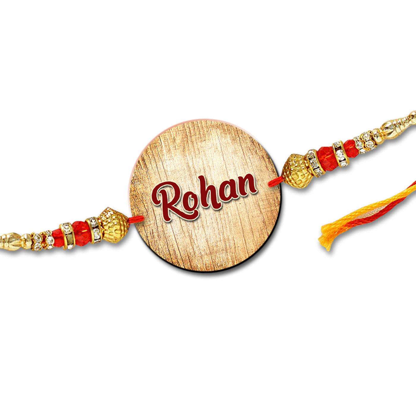 Circle Shape Photo Rakhi with Name R021