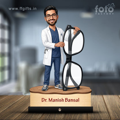 Ophthalmologist Doctor Male eye Doctor Caricature C555