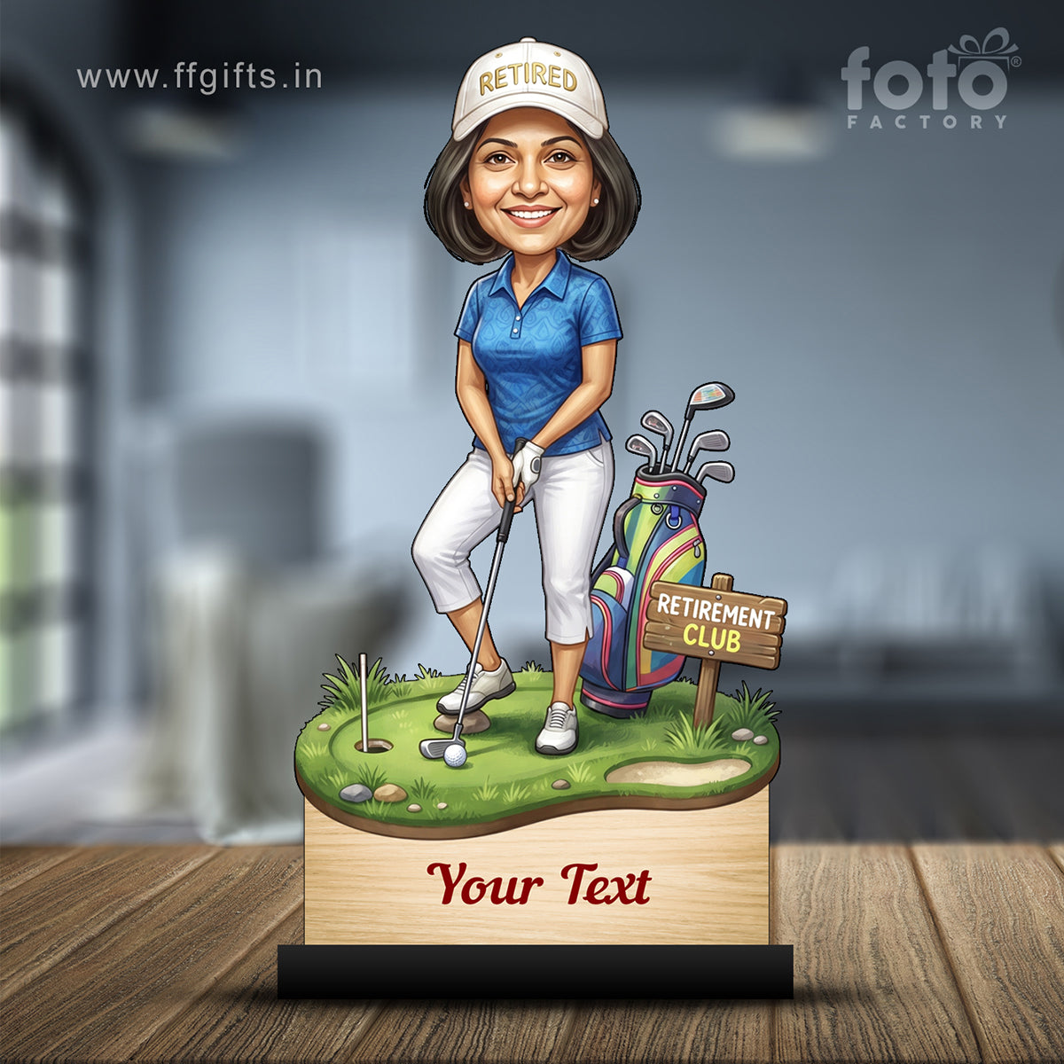 Personalized Female Retirement Caricature C1053