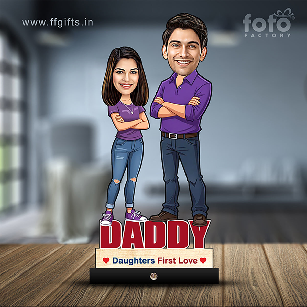 Father and Daughter Caricature C427
