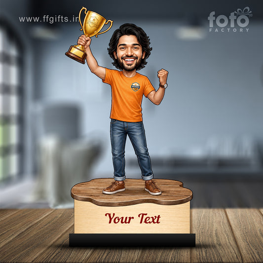 Personalized Achievement Award Male Caricature C935