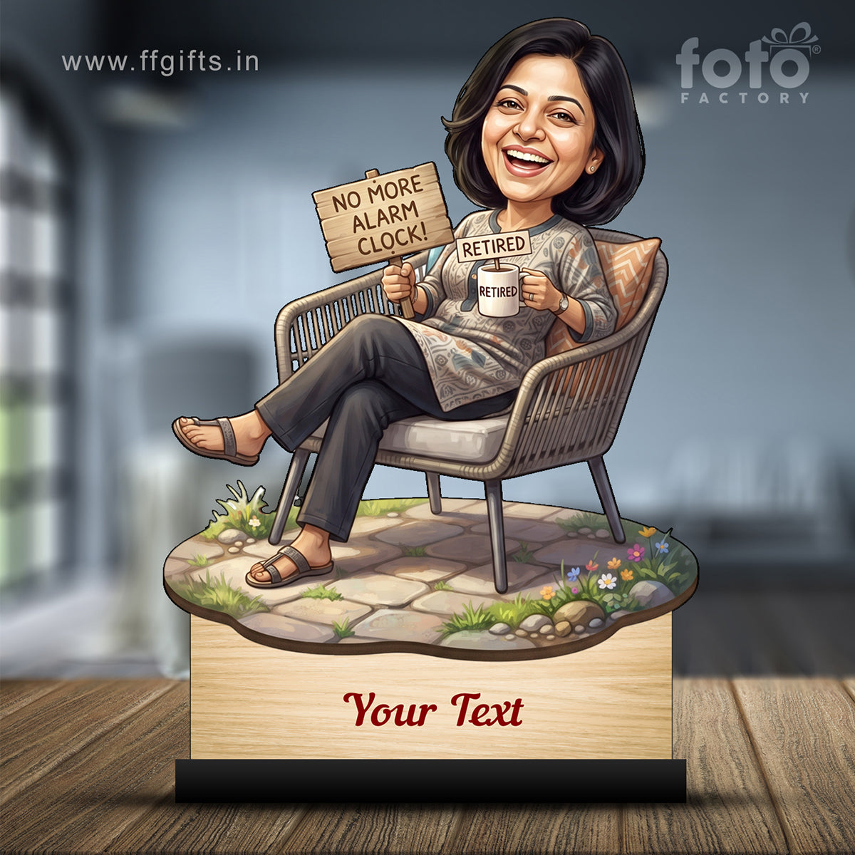 Personalized Female Retirement Caricature C1052
