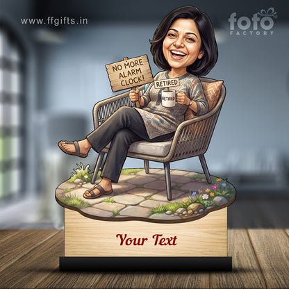 Personalized Female Retirement Caricature C1052