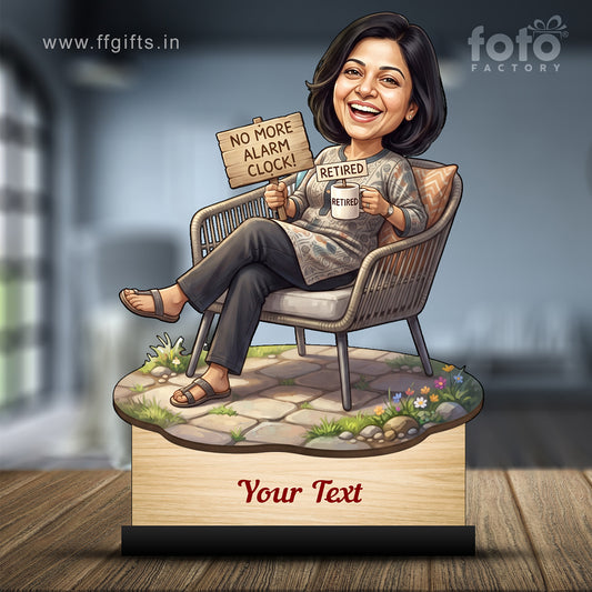 Personalized Female Retirement Caricature C1052