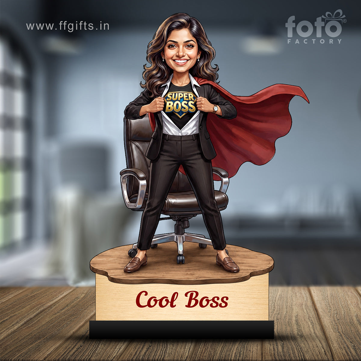 Personalized Female Cool Boss Caricature C866