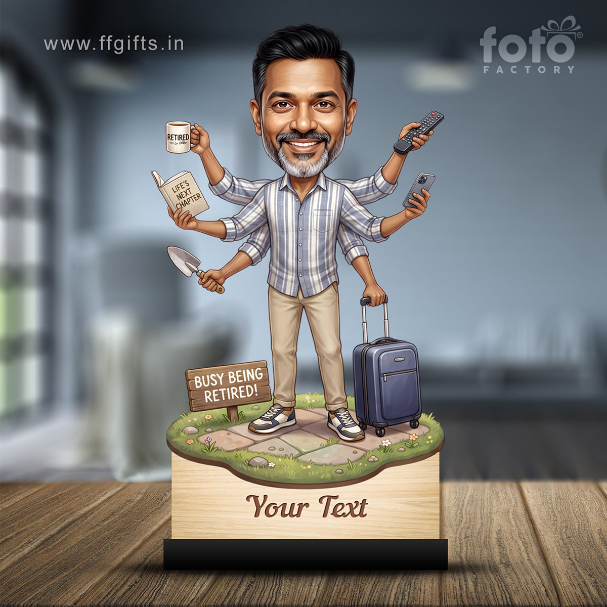 Personalized Male Retirement Caricature C1096