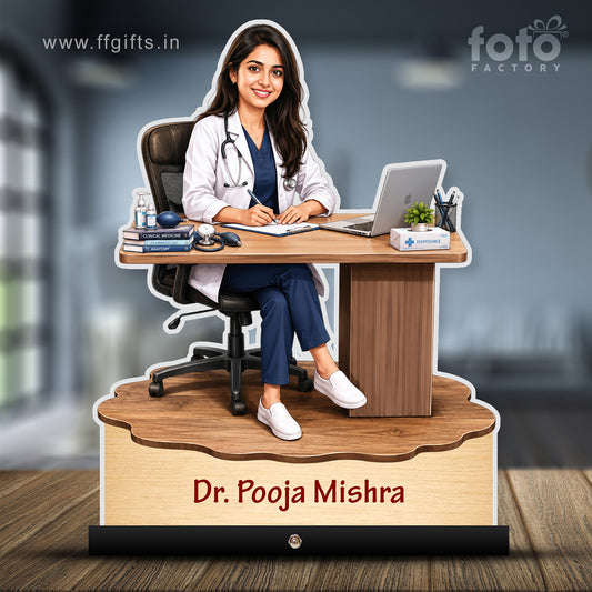 Personalized Female Doctor's Caricature C794