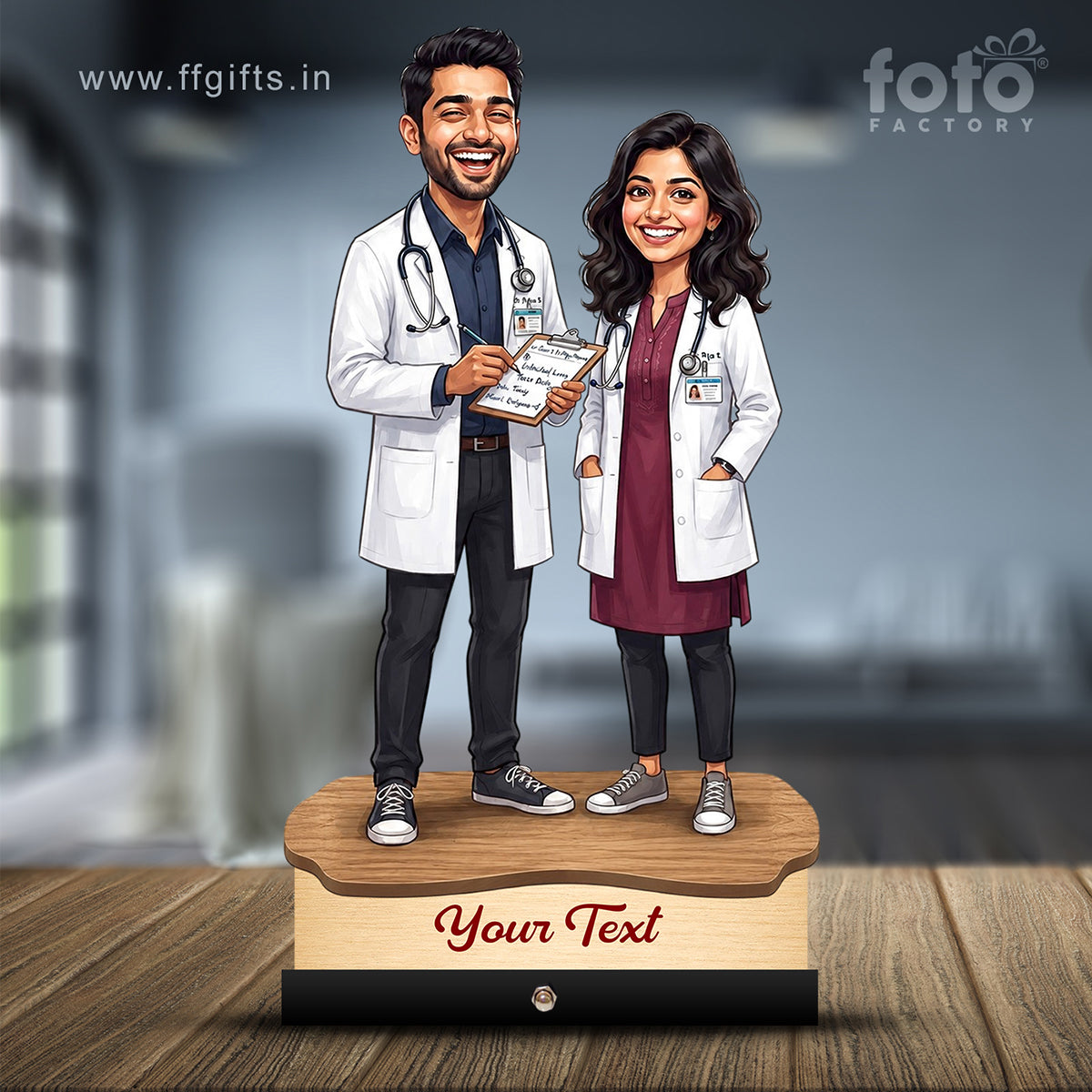 Couple Doctor Caricature C604