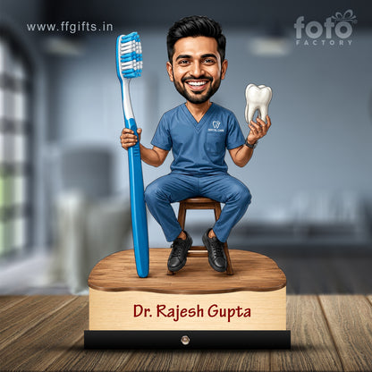 Dentist Doctor Caricature for Male Doctor C566