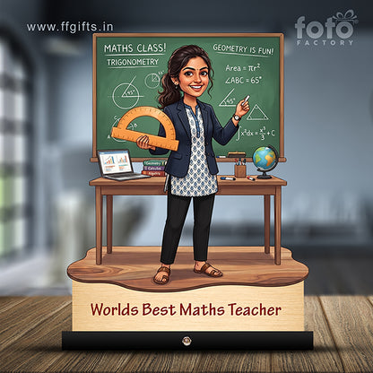 Worlds Best Maths Teacher Caricature C507