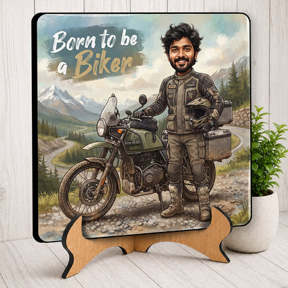 Male Biker Caricature Frame CF08