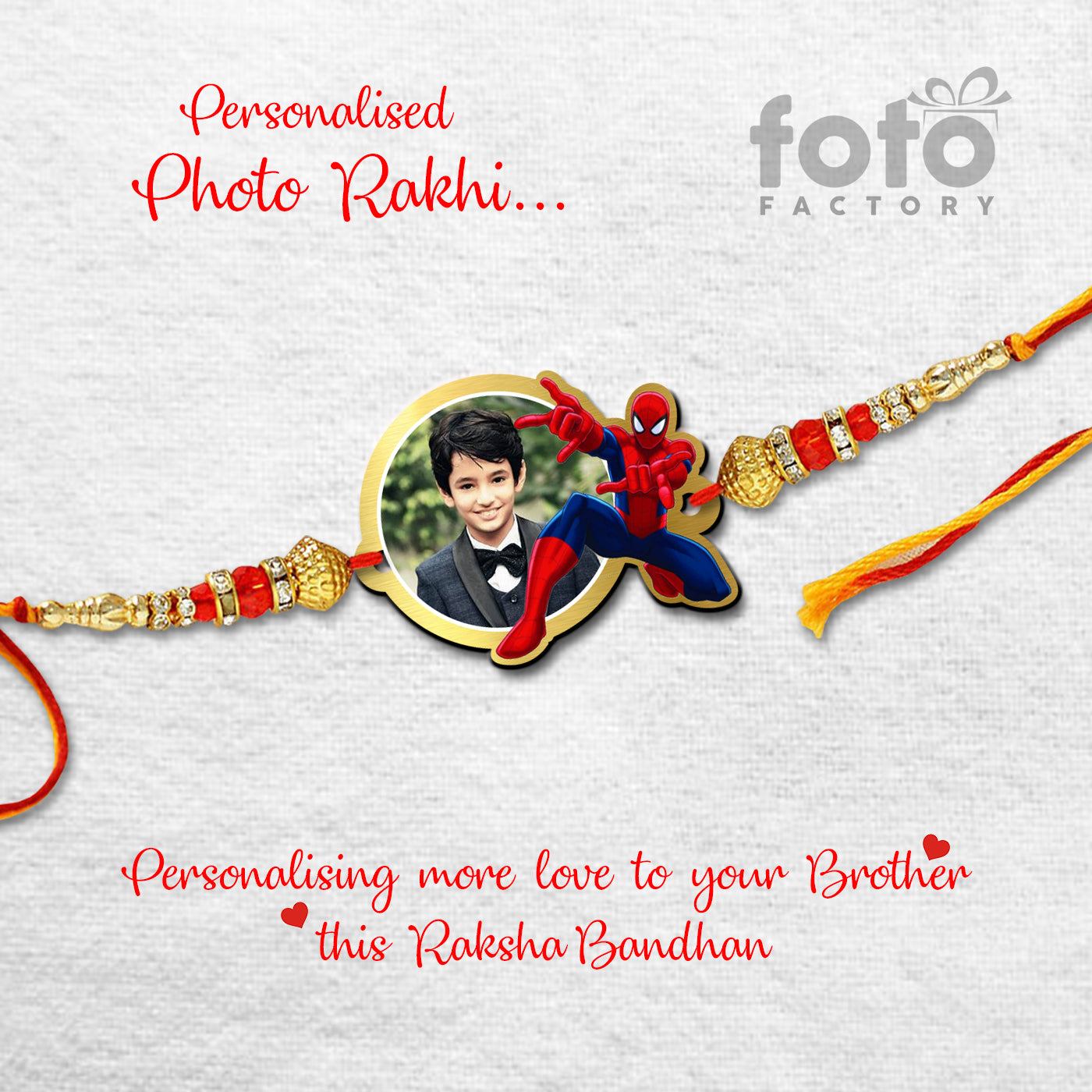 Spiderman Kids Photo Rakhi R013