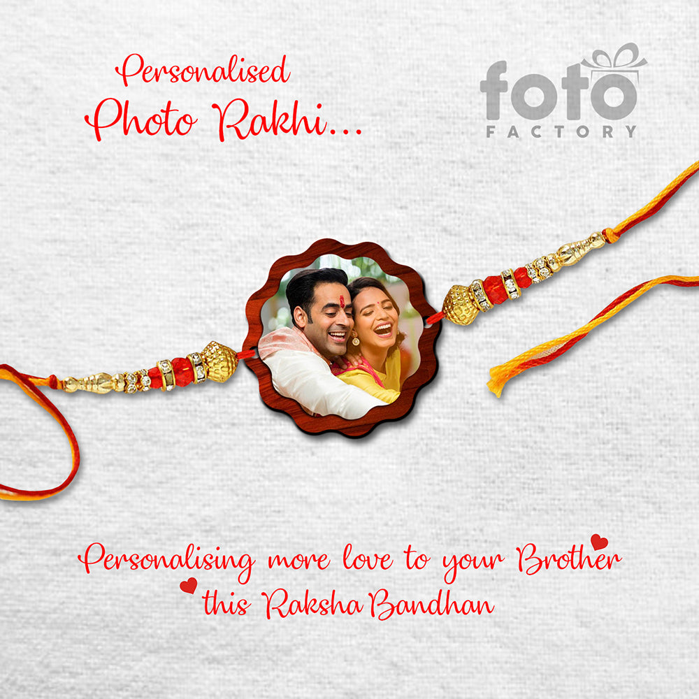 Flower Shape Photo Rakhi R002