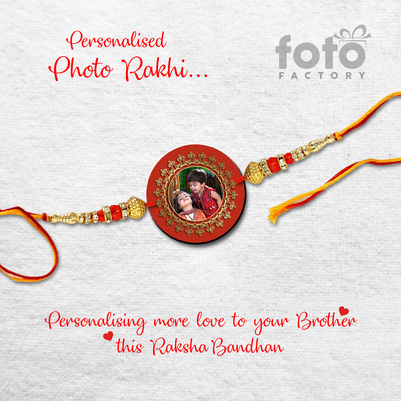 Circle Shape Photo Rakhi R020